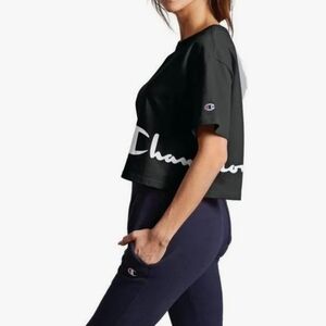 Champion Women's Heritage Cropped T-Shirt - Black